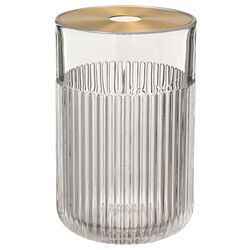 Ваза Ikea Gradvis с металлической вставкой/стекло 21cm (Прозрачный/Золотистый)