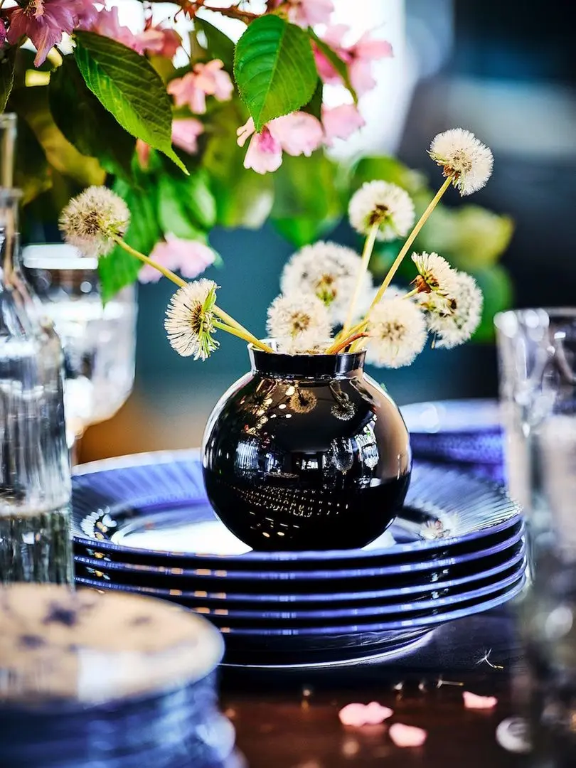 Vaza Ikea Konstfull 10cm (Negru)