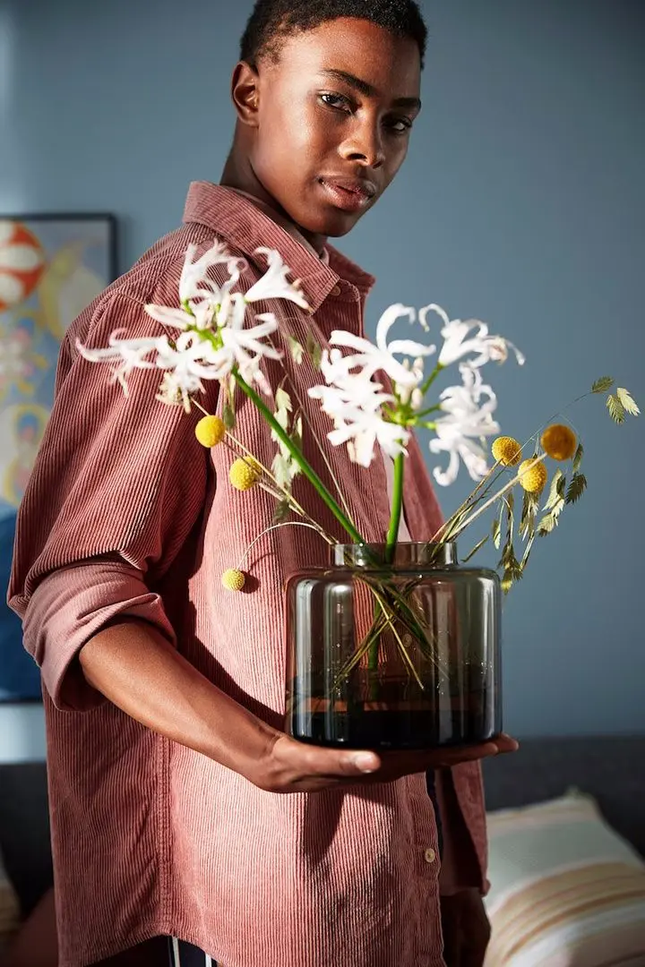 Vaza Ikea Konstfull 16cm (Verde-Maro)