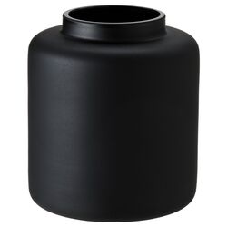 Vaza Ikea Konstfull sticla mata 10cm (Negru)