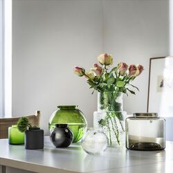 Ваза Ikea Konstfull стекло матовое 10см (Черный) Thumb