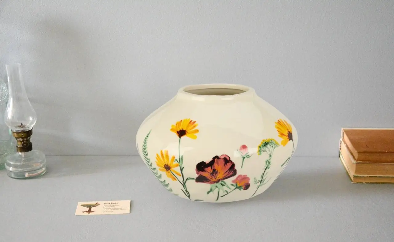 Vaza Spring Flowers 13x21cm (Beige)