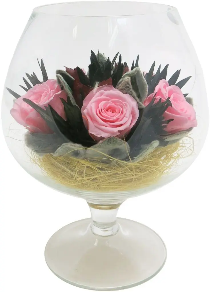 Ваза Cognac Glass 26сm (Transparent)