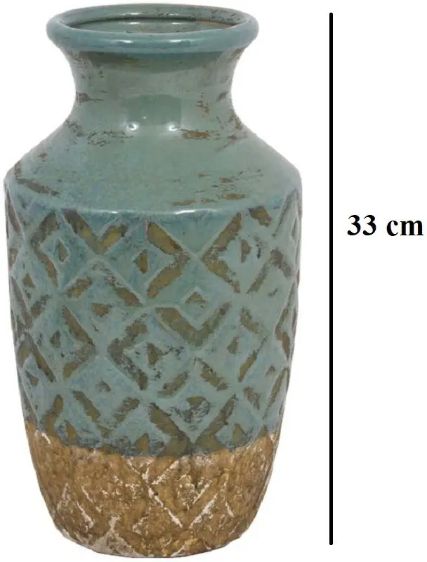 Vaza Tognana Andrea Fontebasso Tuscany Amphora 33cm (Green) - 3