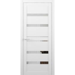 Usa de interior Luxdoors Megapolis Drezden 800mm (White/Mirror)