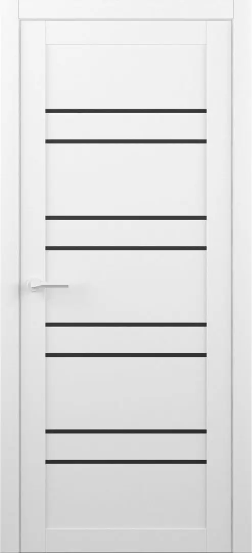 Usa de interior Luxdoors Megapolis Dublin 800mm (White/Black Glass)