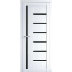 Usa de interior Luxdoors Megapolis Madrid 700mm (White/Black Glass)