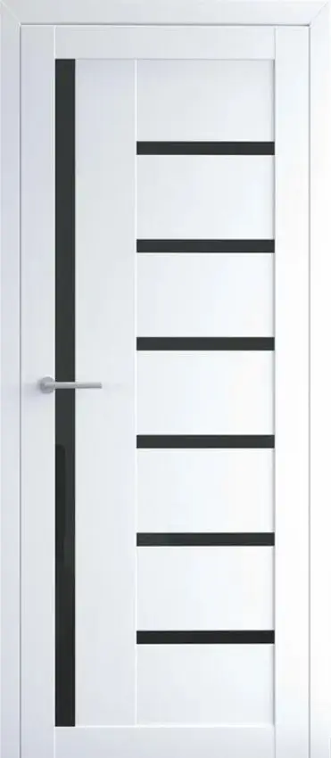 Usa de interior Luxdoors Megapolis Madrid 900mm (White/Black Glass)
