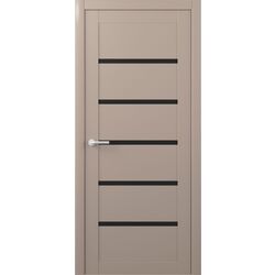 Usa de interior Luxdoors Megapolis Vena 600mm (Loft Gray/Black Glass)