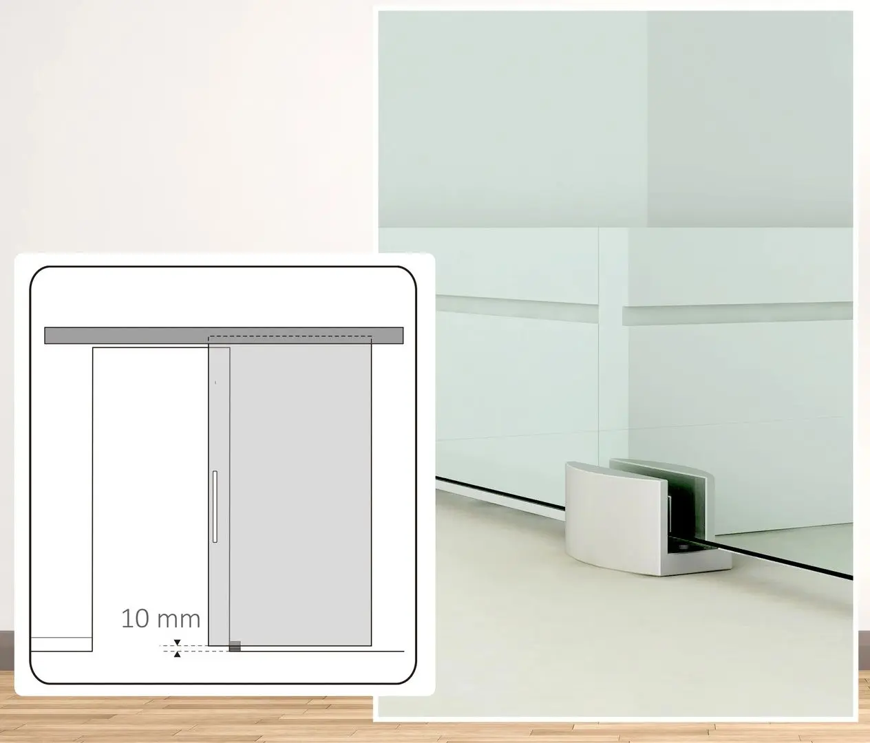 Usa glisanta Homcom B70-041 750mm (Silver/Matte)