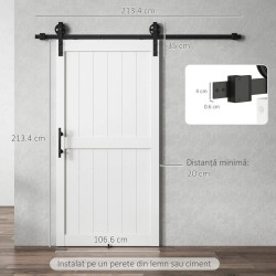 Дверь раздвижная Homcom B70-075V83WT (White) Thumb