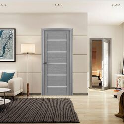 Usa de interior Luxdoors Trend-Doоrs Trend T-2 Flora Sticla Mat Telescopic 600mm (Gray Oak) Thumb