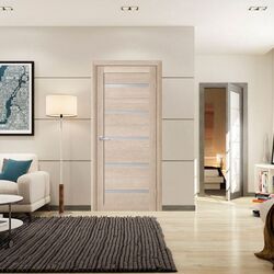 Usa de interior Luxdoors Trend-Doоrs Trend T-2 Flora Sticla Mat Telescopic 700mm (Acacia Cream) Thumb