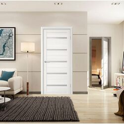 Usa de interior Luxdoors Trend-Doоrs Trend T-2 Flora Sticla Mat Telescopic 700mm (White Oak) Thumb