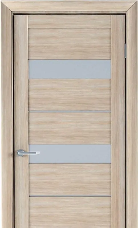 Межкомнатная дверь Luxdoors Тренд-Дорс Тренд Т-7 Прага Стекло Мателюкс Telescopic 700мм (Акация Кремовая) - 3