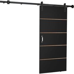 Дверь раздвижная Prime Furniture Loft Lorni Plus 1000mm (Black/Craft Oak Golden) Thumb