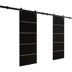 Дверь раздвижная Prime Furniture Loft Lorni Plus Duo 1720mm (Black/Craft Oak Golden) Thumb