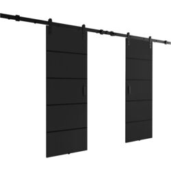 Дверь раздвижная Prime Furniture Loft Lorni Plus Duo 1720mm (Graphite/Black) Thumb