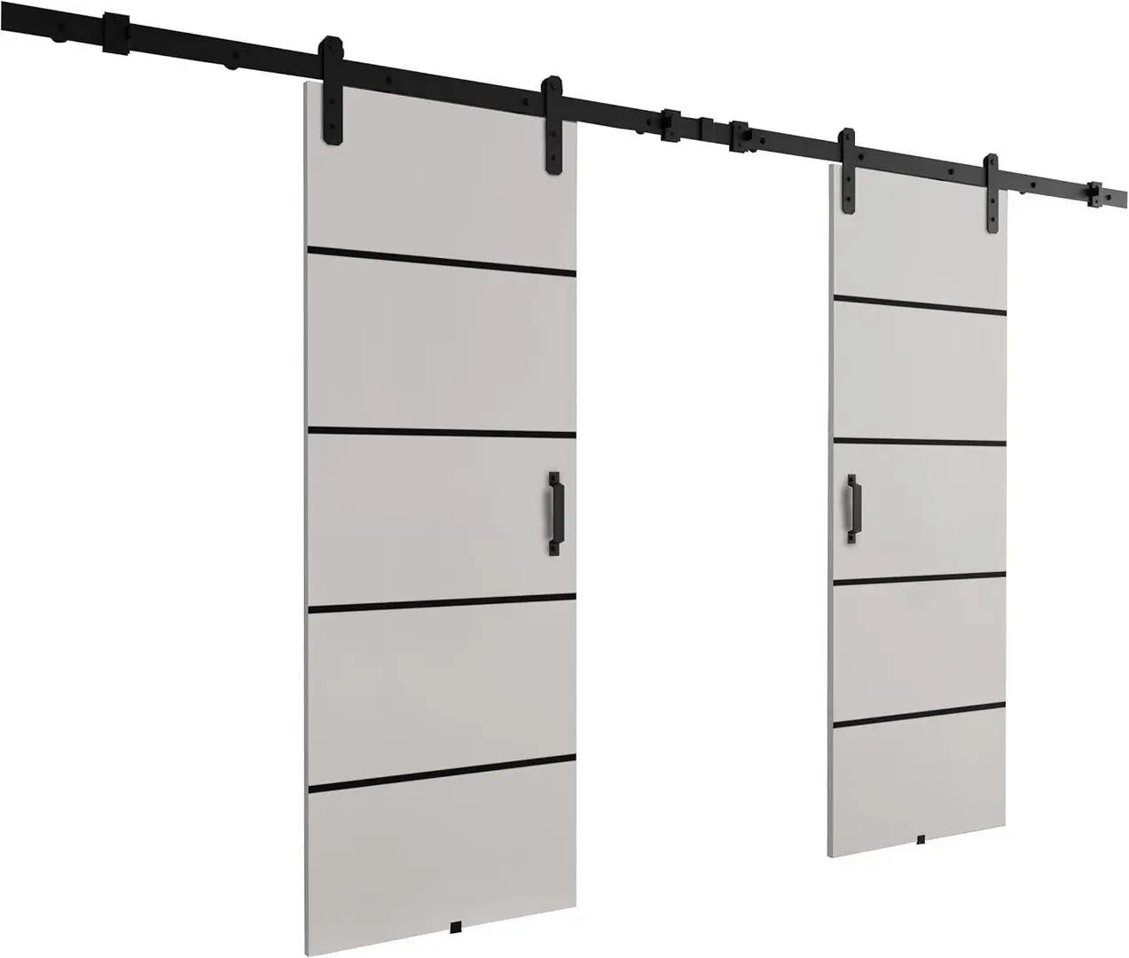 Дверь раздвижная Prime Furniture Loft Lorni Plus Duo 1920mm (White/Black)