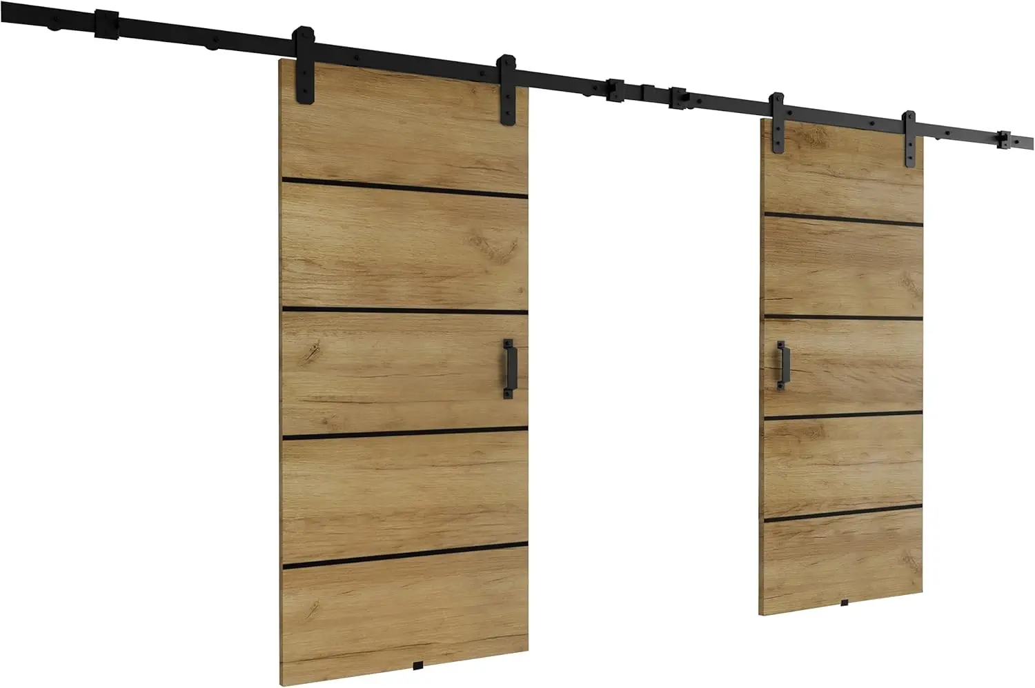 Дверь раздвижная Prime Furniture Loft Lorni Plus Duo 2120mm (Craft Oak Golden/Black)