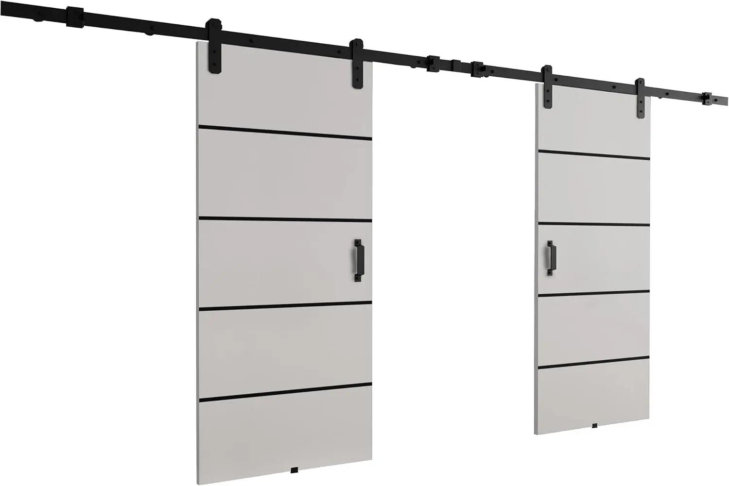 Дверь раздвижная Prime Furniture Loft Lorni Plus Duo 2120mm (White/Black)