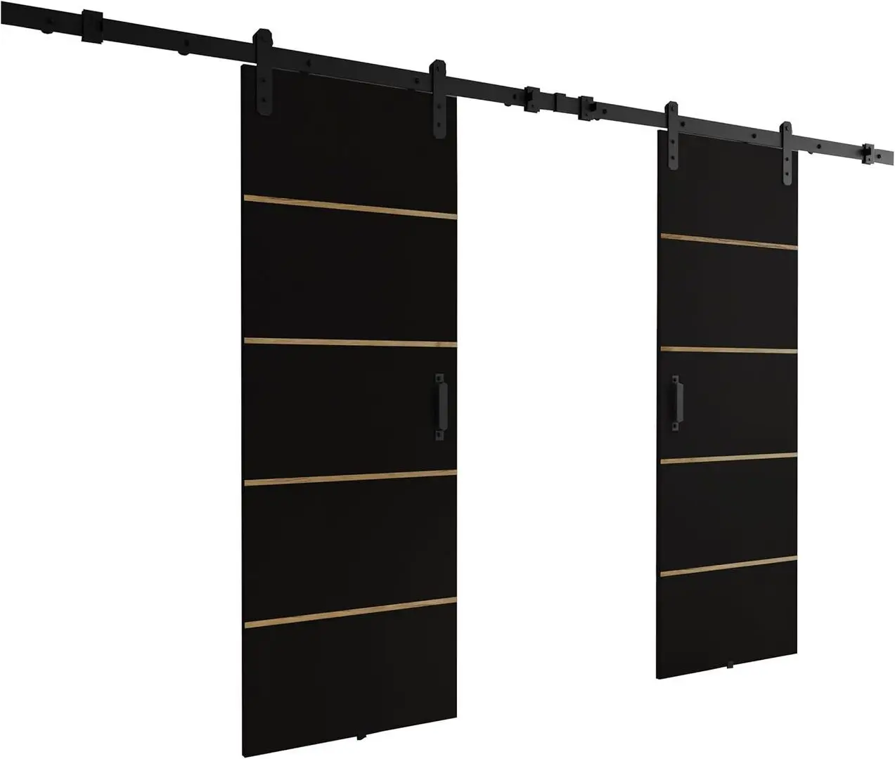 Дверь раздвижная Prime Furniture Lorni Plus Duo 1520mm (Black/Craft Oak Golden)