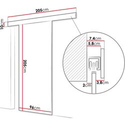 Usa glisanta Space Meble Leo I 96 (Sonoma) Thumb