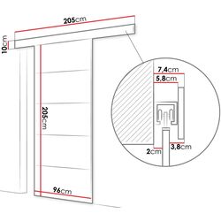 Дверь раздвижная Space Meble Leo III 96 (White Matte) Thumb