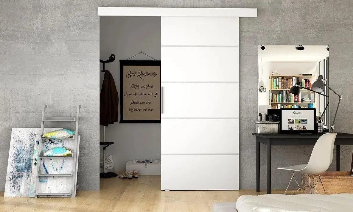 Дверь раздвижная Space Meble Leo III 96 (White Matte)