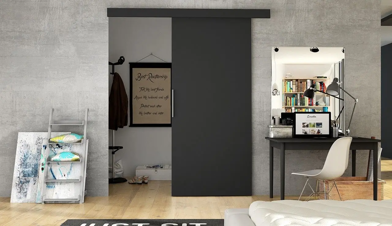 Дверь раздвижная Space Meble Marti I 86 (Black Matte)