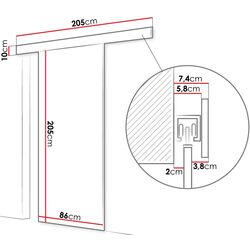 Дверь раздвижная Space Meble Marti I 86 (White Matte) Thumb