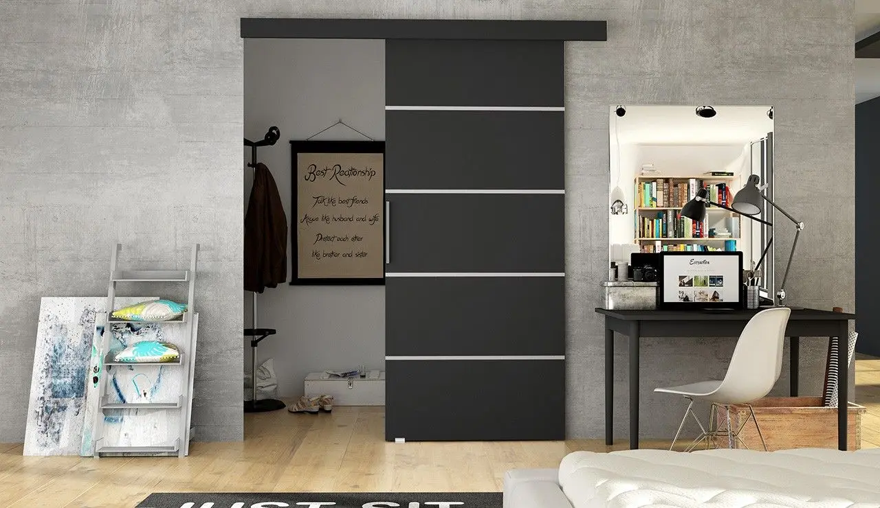 Usa glisanta Space Meble Marti III 86 (Black Matte)