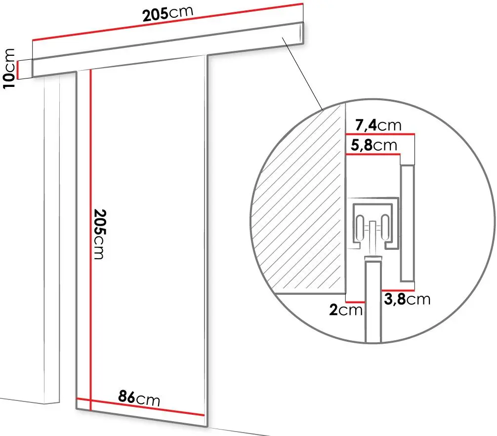Usa glisanta Space Meble Marti III 86 (Chocolate)