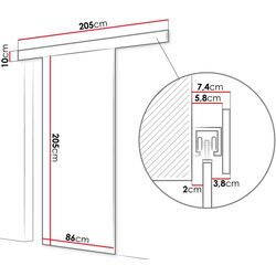 Usa glisanta Space Meble Marti III 86 (White Matte) Thumb