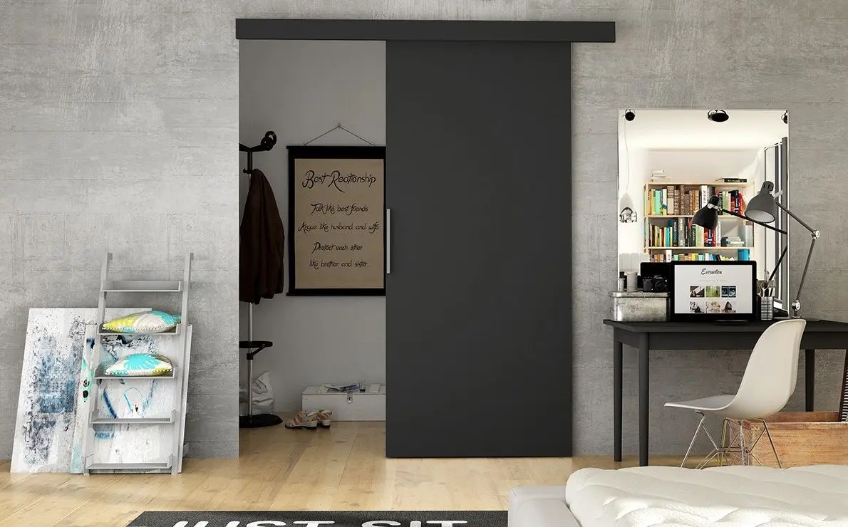 Дверь раздвижная Space Meble Rubi I 76 (Black Matte)