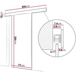 Usa glisanta Space Meble Rubi I 76 (White Matte) Thumb