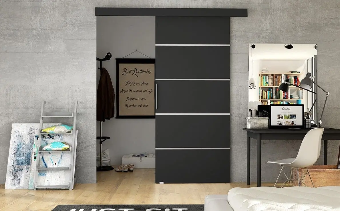 Usa glisanta Space Meble Rubi III 76 (Black Matte)