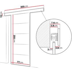 Usa glisanta Space Meble Rubi III 76 (Sonoma) Thumb