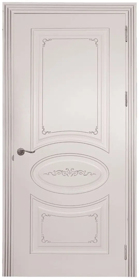 Межкомнатная дверь Spiritus Aseli F 900mm (Белый/Серебро)