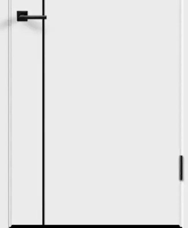 Межкомнатная дверь VellDoris Flat M1 600mm (Белый/Черный)