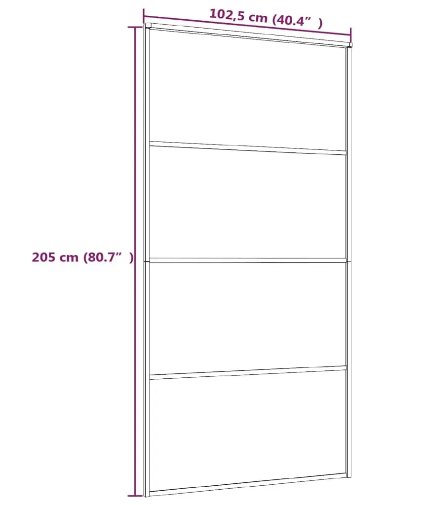 Usa glisanta vidaXL 149481 1025mm (Black/Transparent)
