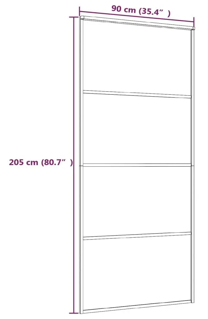 Usa glisanta vidaXL 151660 900mm (White/Transparent)