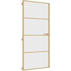Дверь раздвижная vidaXL 155134 930mm (Gold/Transparent) Thumb