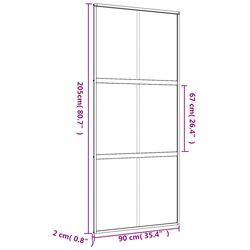 Дверь раздвижная vidaXL 155155 900mm (Gold/Transparent) Thumb