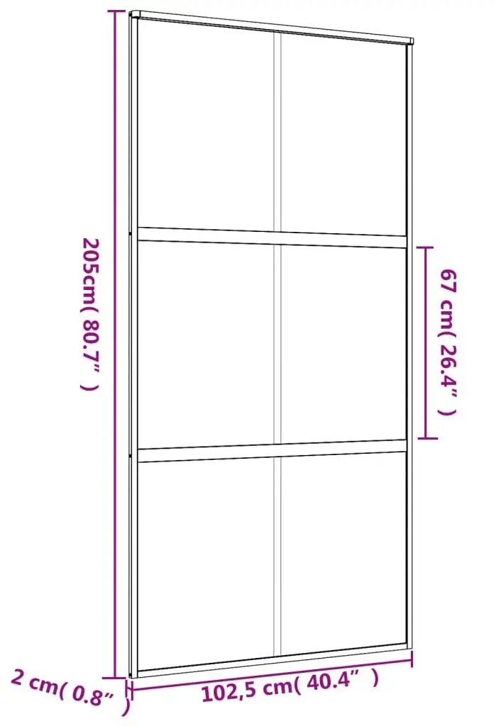 Usa glisanta vidaXL 155156 1025mm (Gold/Transparent)