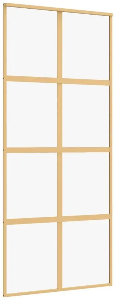 Дверь раздвижная vidaXL 155185 900mm (Gold/Transparent) - 2
