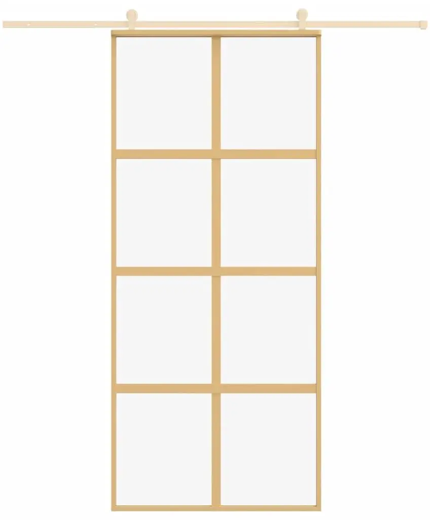 Дверь раздвижная vidaXL 155185 900mm (Gold/Transparent)