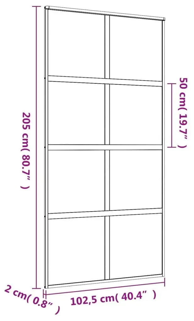 Usa glisanta vidaXL 155186 1025mm (Gold/Transparent)
