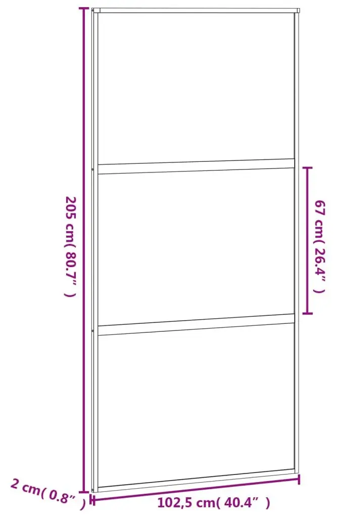 Usa glisanta vidaXL 155200 1025mm (Black/Matte)