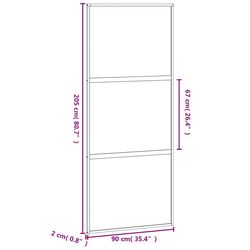 Usa glisanta vidaXL 155202 900mm (Black/Transparent/Matte) Thumb